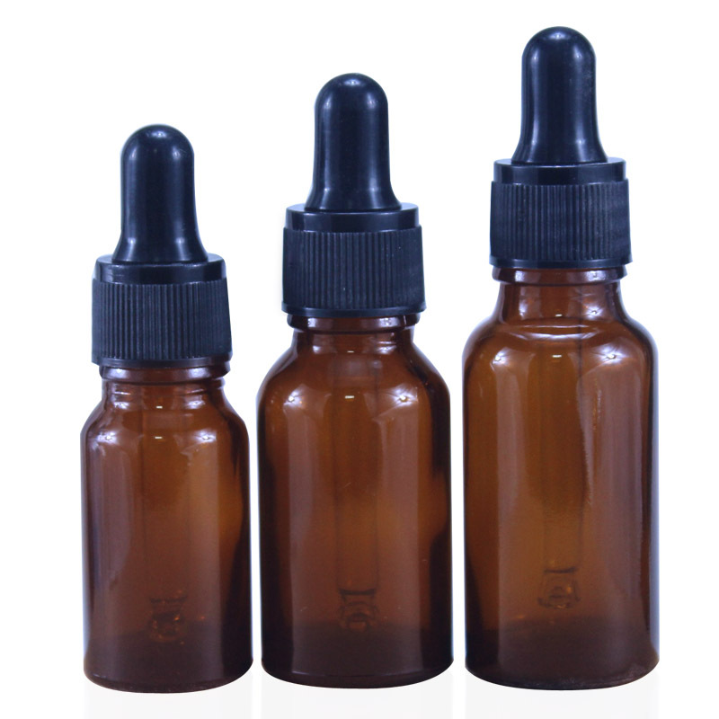 5ml 10ml 15ml 20ml 30ml 50ml 100ml Amber Glass Bottle Dropper Bottle Empty Glass Essential Oil Bottle With Glass Pipette Dropper