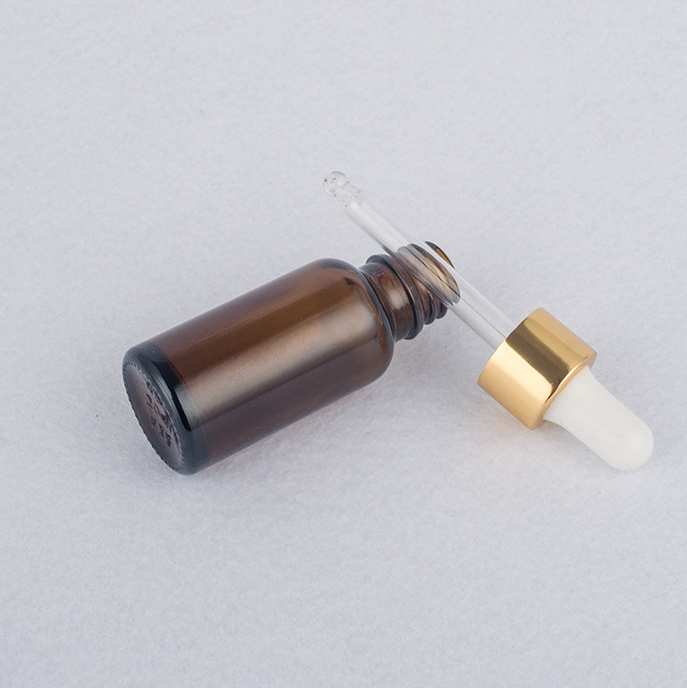 5ml 10ml 15ml 20ml 30ml 50ml 100ml Amber Oil Glass Dropper Bottle with Gold Dropper lids