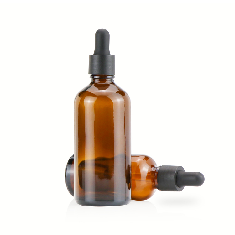 5ml 10ml 15ml 20ml 30ml 50ml 100ml Amber empty essential oil glass bottle with childproof plastic Aluminum cap
