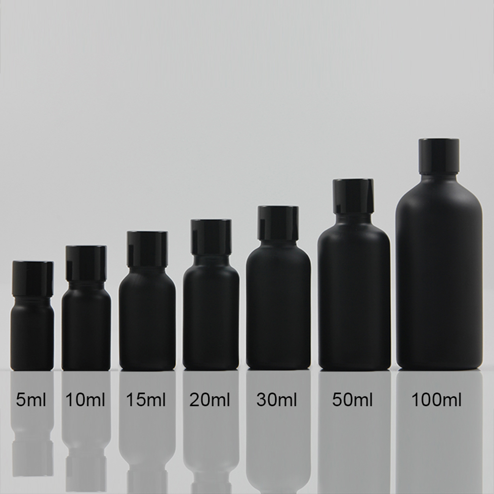 5ml 10ml 15ml 20ml 30ml 50ml 100ml Black Frosted Glass Bottle, man cologne perfume bottle