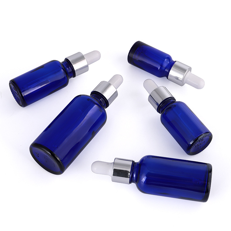 5ml 10ml 15ml 20ml 30ml 50ml 100ml Blue Glass Dropper Bottle E-Liquid Bottle Essential Oil Glass Bottle