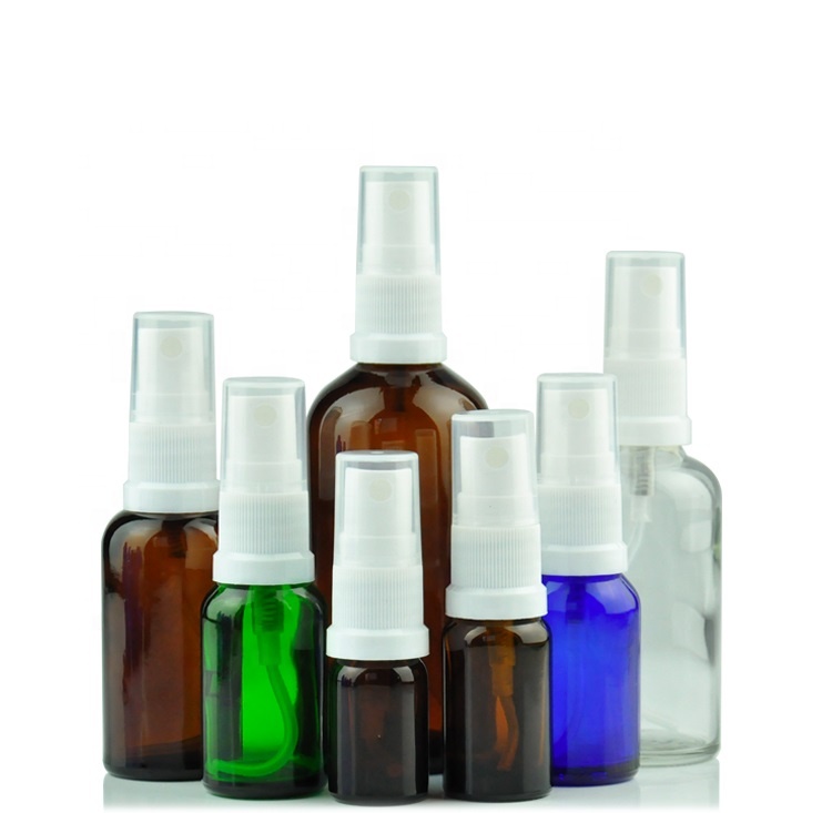 5ml 10ml 15ml 20ml 30ml 50ml 100ml Blue Green Amber Clear perfume Glass Spray Bottles for room spray