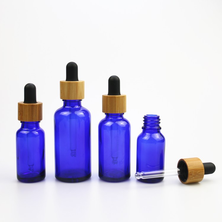 5ml 10ml 15ml 20ml 30ml 50ml 100ml Clear Blue Green Amber Bamboo Dropper bottle Glass Essential Oil Bottles