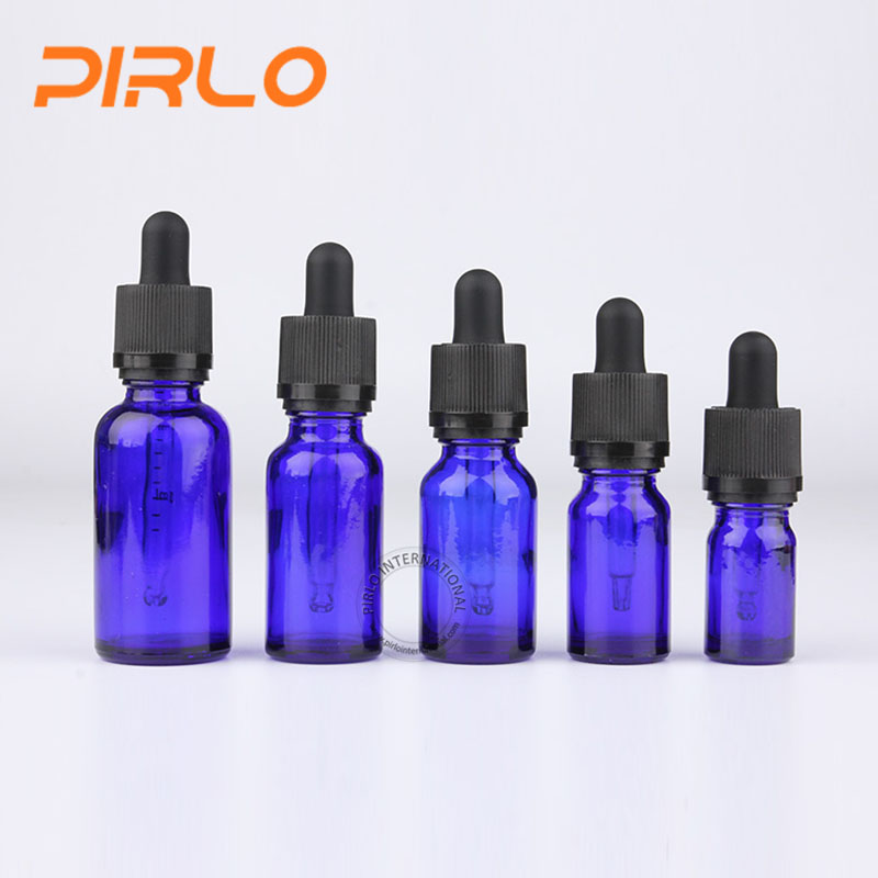 5ml 10ml 15ml 20ml 30ml 50ml 100ml Cobalt blue bottle glass dropper bottle with childproof cap glass essential oil bottle