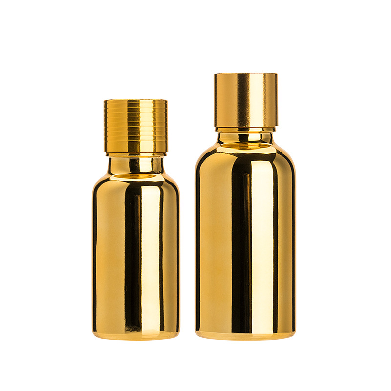 5ml 10ml 15ml 20ml 30ml 50ml 100ml Electric Aluminium Gold Glass Bottle Essential Oil Bottle