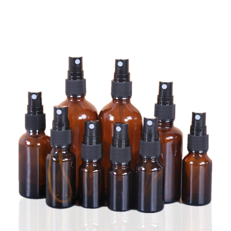 5ml 10ml 15ml 20ml 30ml 50ml 100ml Empty Amber Perfume Glass Spray Bottles with Fine Mist Sprayer