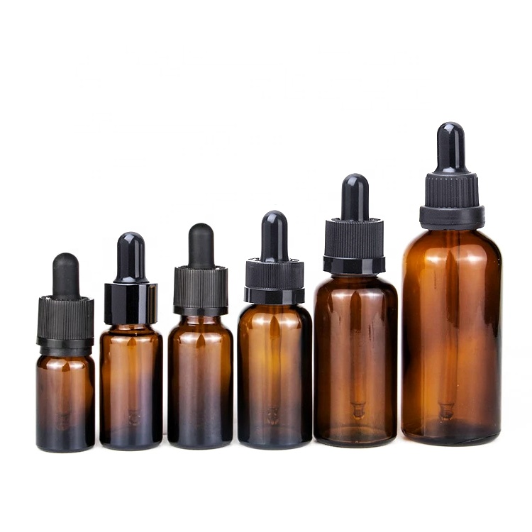 5ml 10ml 15ml 20ml 30ml 50ml 100ml Essential Oil Glass Dropper Bottle with Temper childproof Cap
