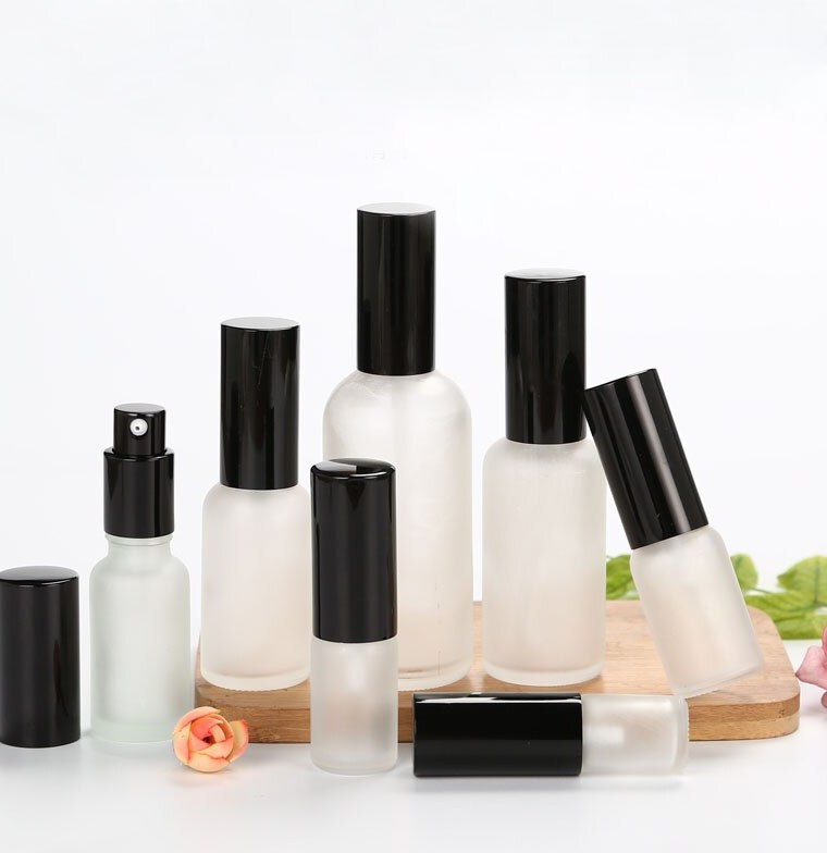 5ml 10ml 15ml 20ml 30ml 50ml 100ml Factory production face lotion bottle luxury lotion spray pump frosted glass bottle