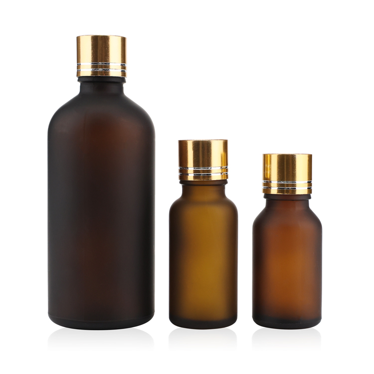 5ml 10ml 15ml 20ml 30ml 50ml 100ml Frosted Amber Cosmetic Glass Dropper Bottle