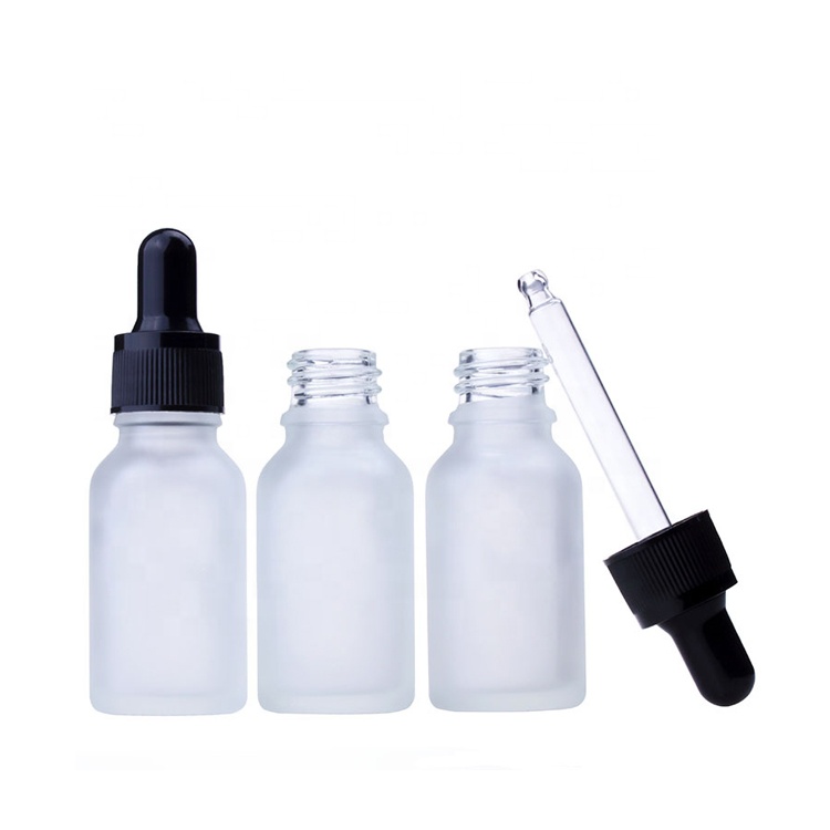 5ml 10ml 15ml 20ml 30ml 50ml 100ml Frosted Clear Essential Oil Glass Dropper Bottle