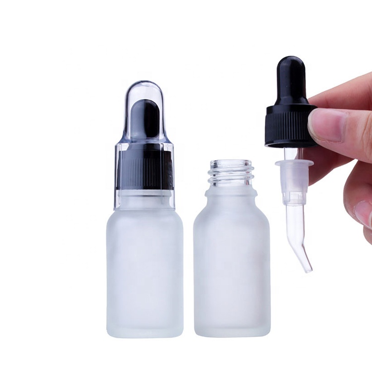 5ml 10ml 15ml 20ml 30ml 50ml 100ml Frosted Clear Essential Oil Glass Dropper Bottle