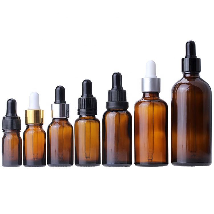 5ml 10ml 15ml 20ml 30ml 50ml 100ml Frosted Clear Essential Oil Glass Dropper Bottle