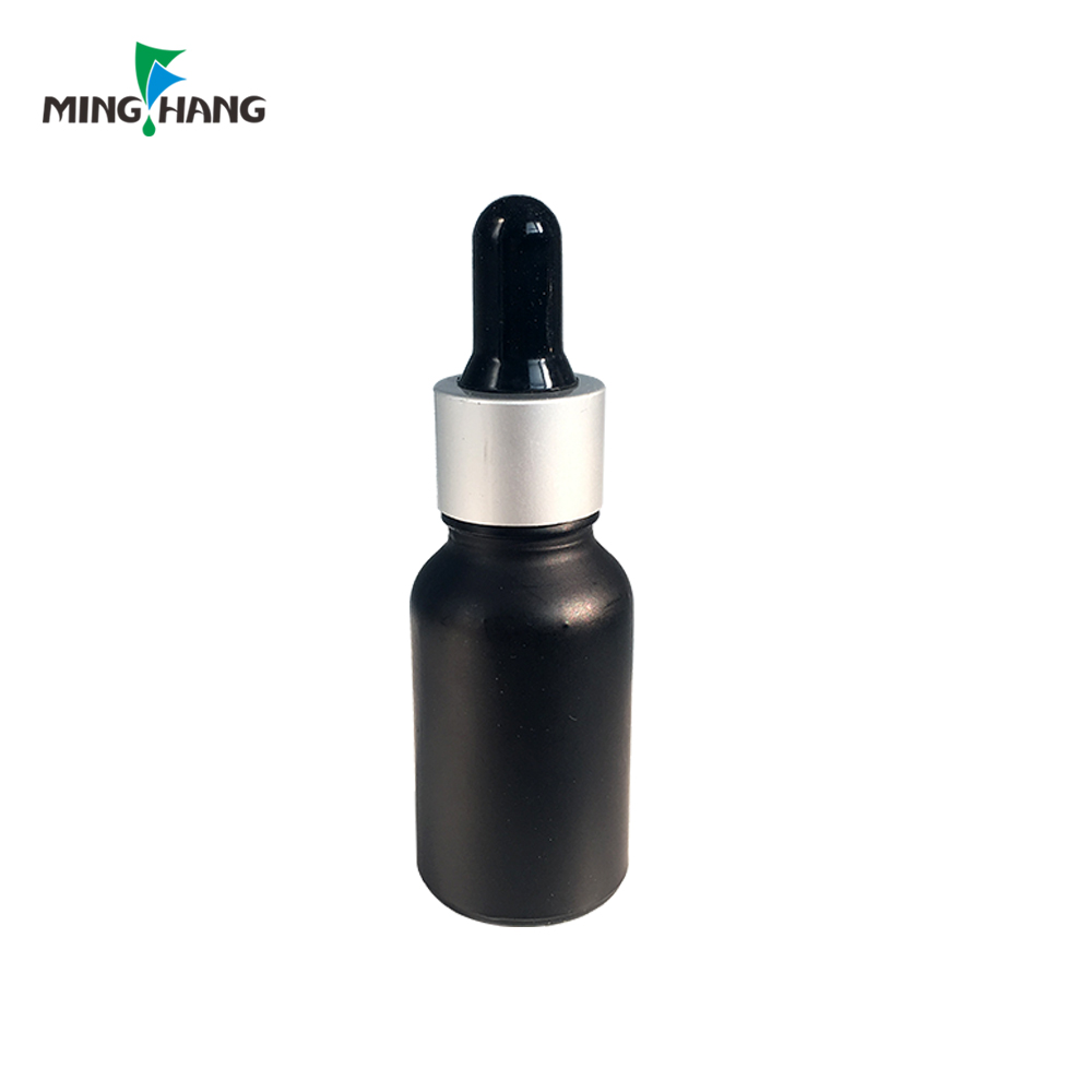 5ml 10ml 15ml 20ml 30ml 50ml 100ml Frosted Matte Black Glass Dropper Bottle For Essential Oil Bottles