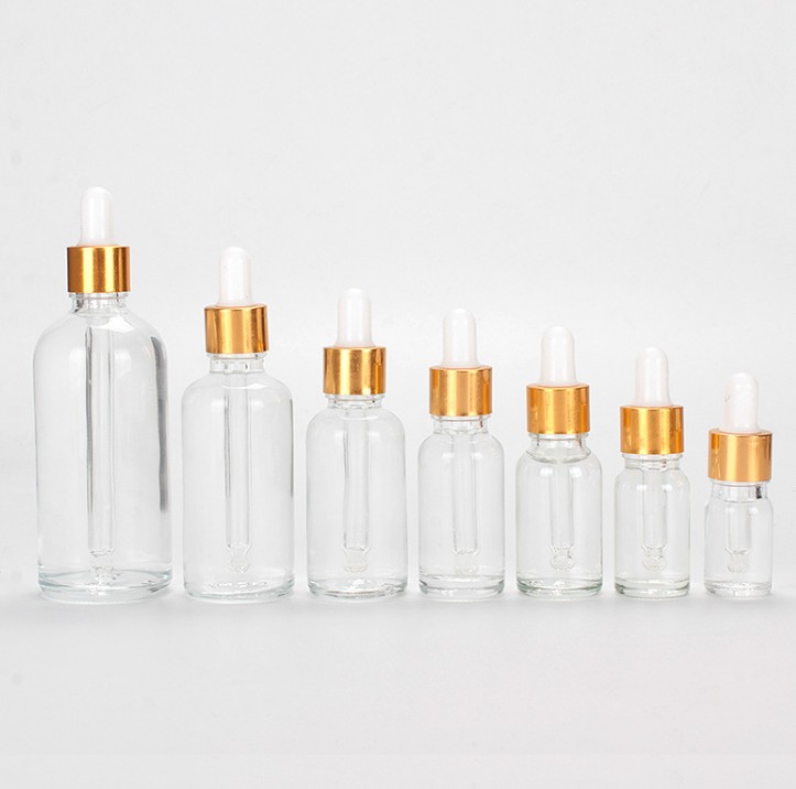 5ml,10ml,15ml,20ml,30ml,50ml,100ml Glass cosmetic dropper bottle for essential oil with dropper cap
