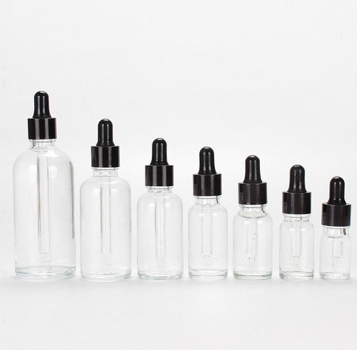 5ml,10ml,15ml,20ml,30ml,50ml,100ml Glass cosmetic dropper bottle for essential oil with dropper cap
