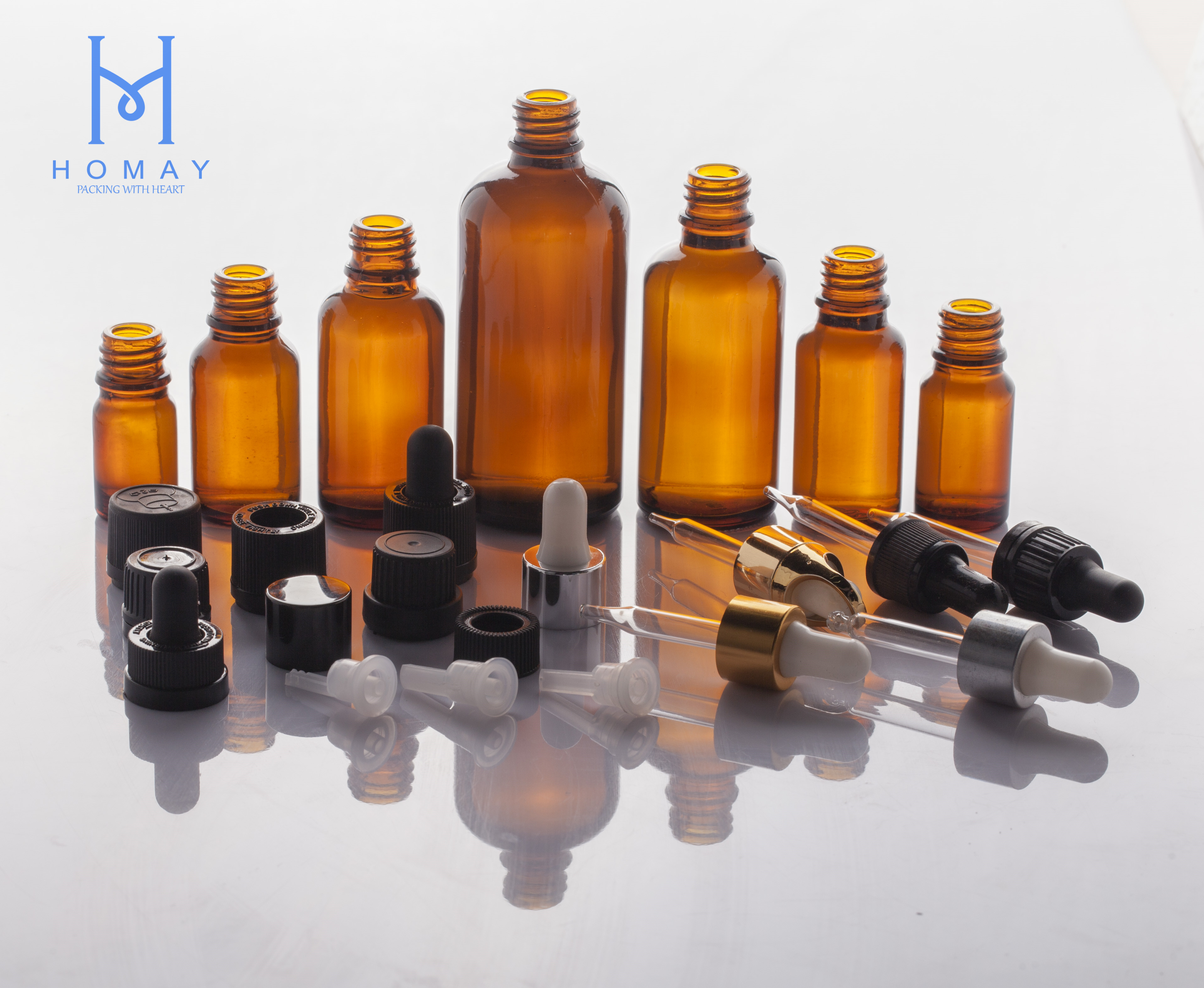 5ml,10ml,15ml,20ml,30ml,50ml,100ml Glass cosmetic dropper bottle for essential oil with dropper cap