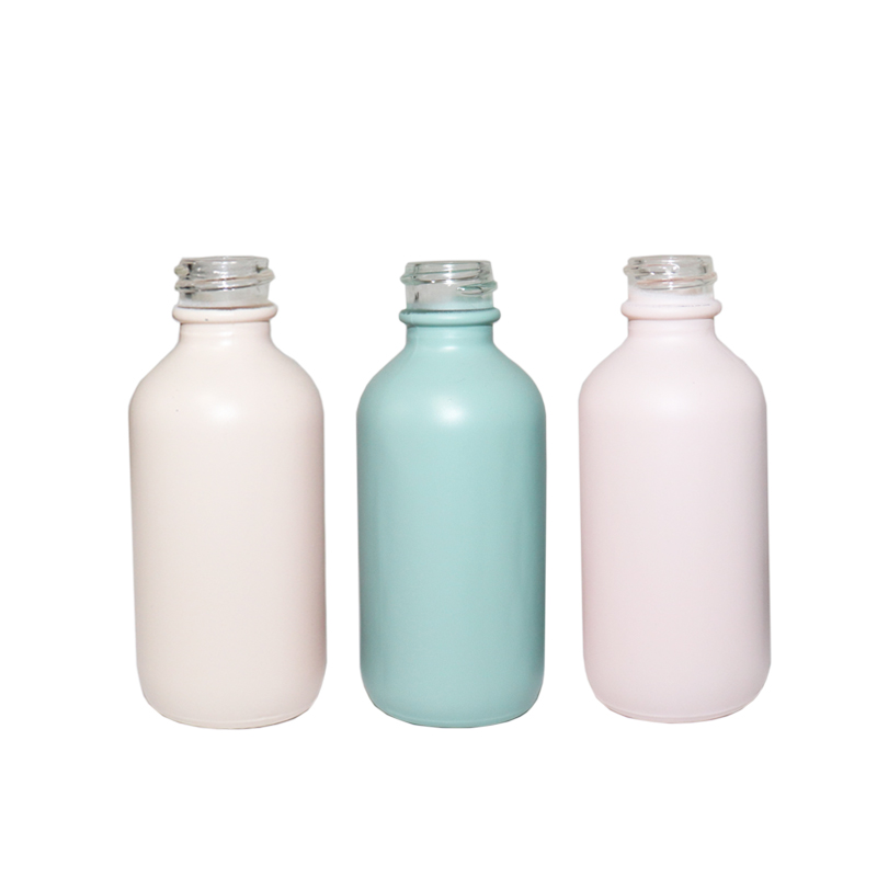 5ml 10ml 15ml 20ml 30ml 50ml 100ml Pink Boston Round Glass Essential Oil Bottle Clear Glass Dropper Bottle for Storage Pouch