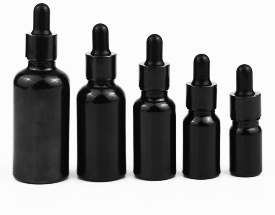 5ml 10ml 15ml 20ml 30ml 50ml 100ml Pure Black Dropper Bottle Glass Bottle Essential Oil Bottle