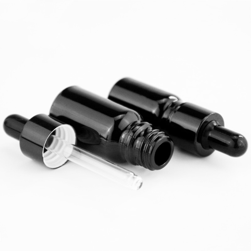 5ml 10ml 15ml 20ml 30ml 50ml 100ml Pure Black Dropper Bottle Glass Bottle Essential Oil Bottle