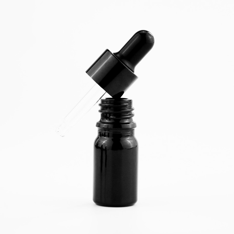 5ml 10ml 15ml 20ml 30ml 50ml 100ml Pure Black Dropper Bottle Glass Bottle Essential Oil Bottle