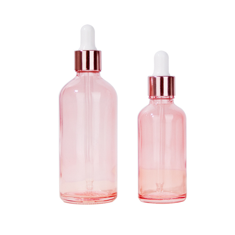 5ml 10ml 15ml 20ml 30ml 50ml 100ml Rose Gold Glass Dropper Essential Oil Bottle