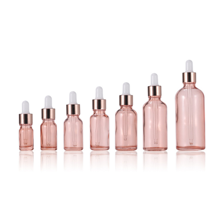 5ml 10ml 15ml 20ml 30ml 50ml 100ml Rose Gold Glass Dropper Essential Oil Bottle