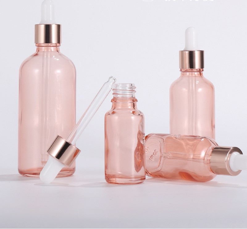 5ml 10ml 15ml 20ml 30ml 50ml 100ml Rose Gold Glass Dropper Essential Oil Bottle