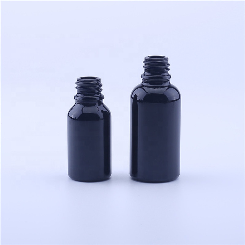 5ml 10ml 15ml 20ml 30ml 50ml 100ml Shiny Black Glass Dropper Bottle for Essential oil Bottle Packaging
