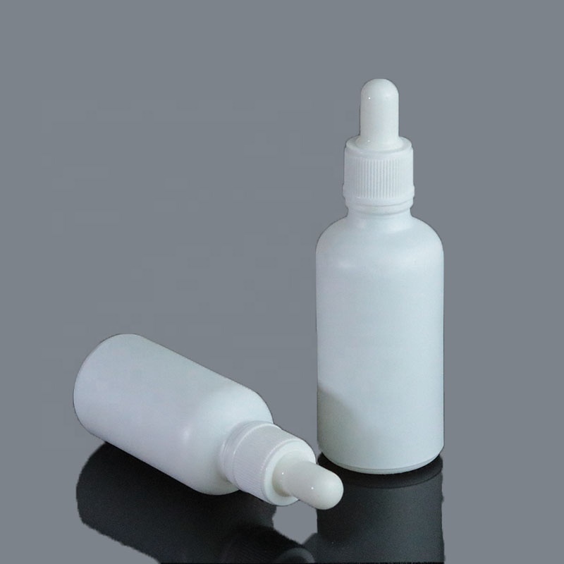 5ml 10ml 15ml 20ml 30ml 50ml 100ml Wholesale Matte White Oil Bottles Glass Dropper Bottle (GRW01)