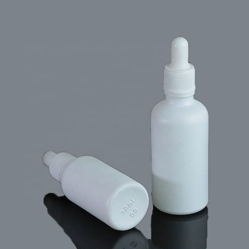 5ml 10ml 15ml 20ml 30ml 50ml 100ml Wholesale Matte White Oil Bottles Glass Dropper Bottle (GRW01)