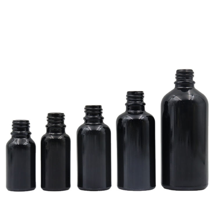 5ml 10ml 15ml 20ml 30ml 50ml 100ml Wholesale black empty cosmetic essential oil glass bottle with spray