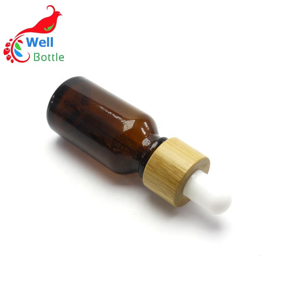 5ml 10ml 15ml 20ml 30ml 50ml 100ml amber ceramic olive oil bottles with bamboo lid GR-135R