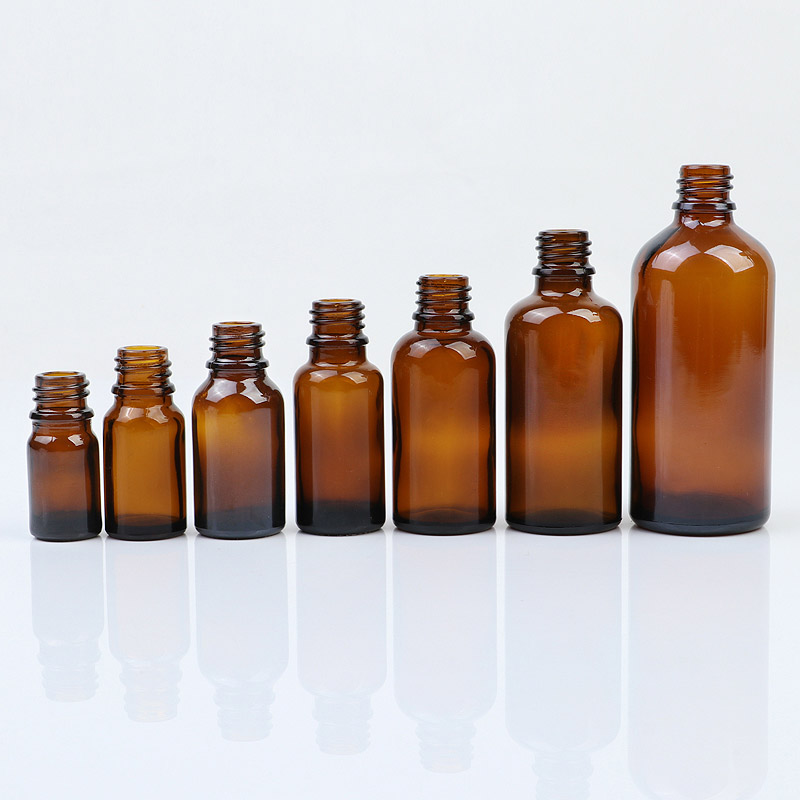 5ml,10ml,15ml,20ml,30ml,50ml,100ml amber essential oil bottle serum dropper glass bottle for personal care