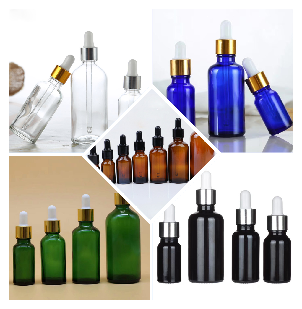 5ml,10ml,15ml,20ml,30ml,50ml,100ml amber essential oil bottle serum dropper glass bottle for personal care
