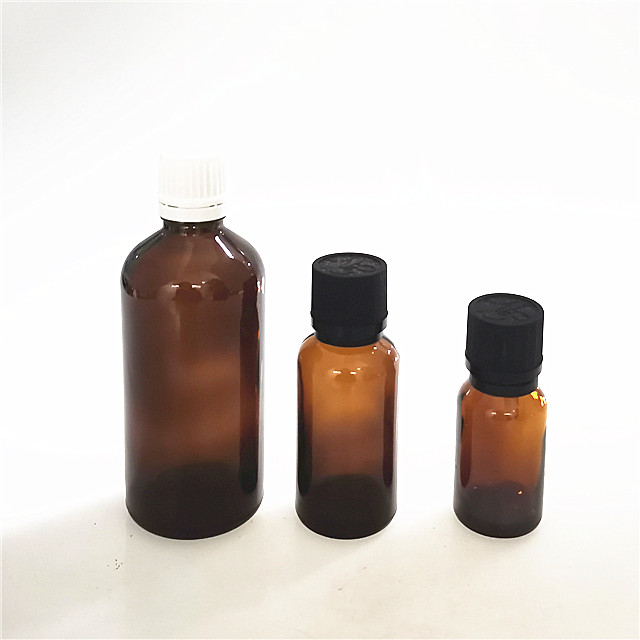 5ml 10ml 15ml 20ml 30ml 50ml 100ml amber essential oil bottle with black cap