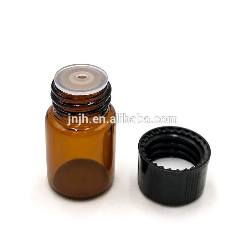 5ml 10ml 15ml 20ml 30ml 50ml 100ml amber glass essential oil bottle with plastic lid