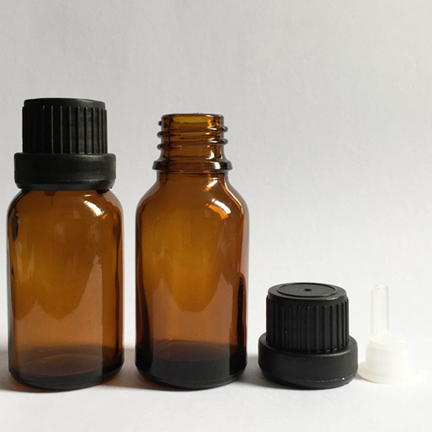 5ml 10ml 15ml 20ml 30ml 50ml 100ml amber glass essential oil bottle with tamper ring