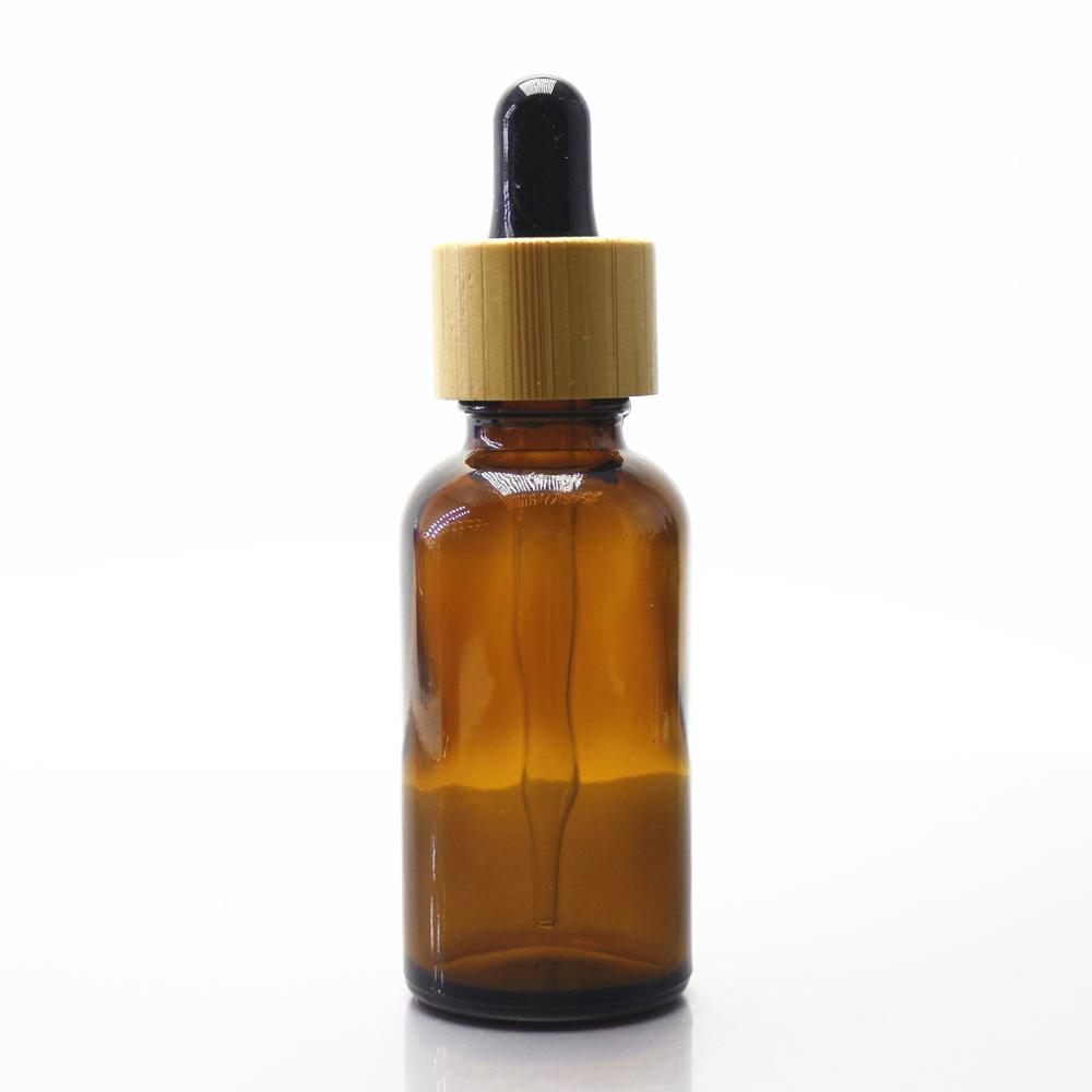 5ml 10ml 15ml 20ml 30ml 50ml 100ml amber perfume essential oil glass dropper bottle with dropper bamboo lid RB-192T