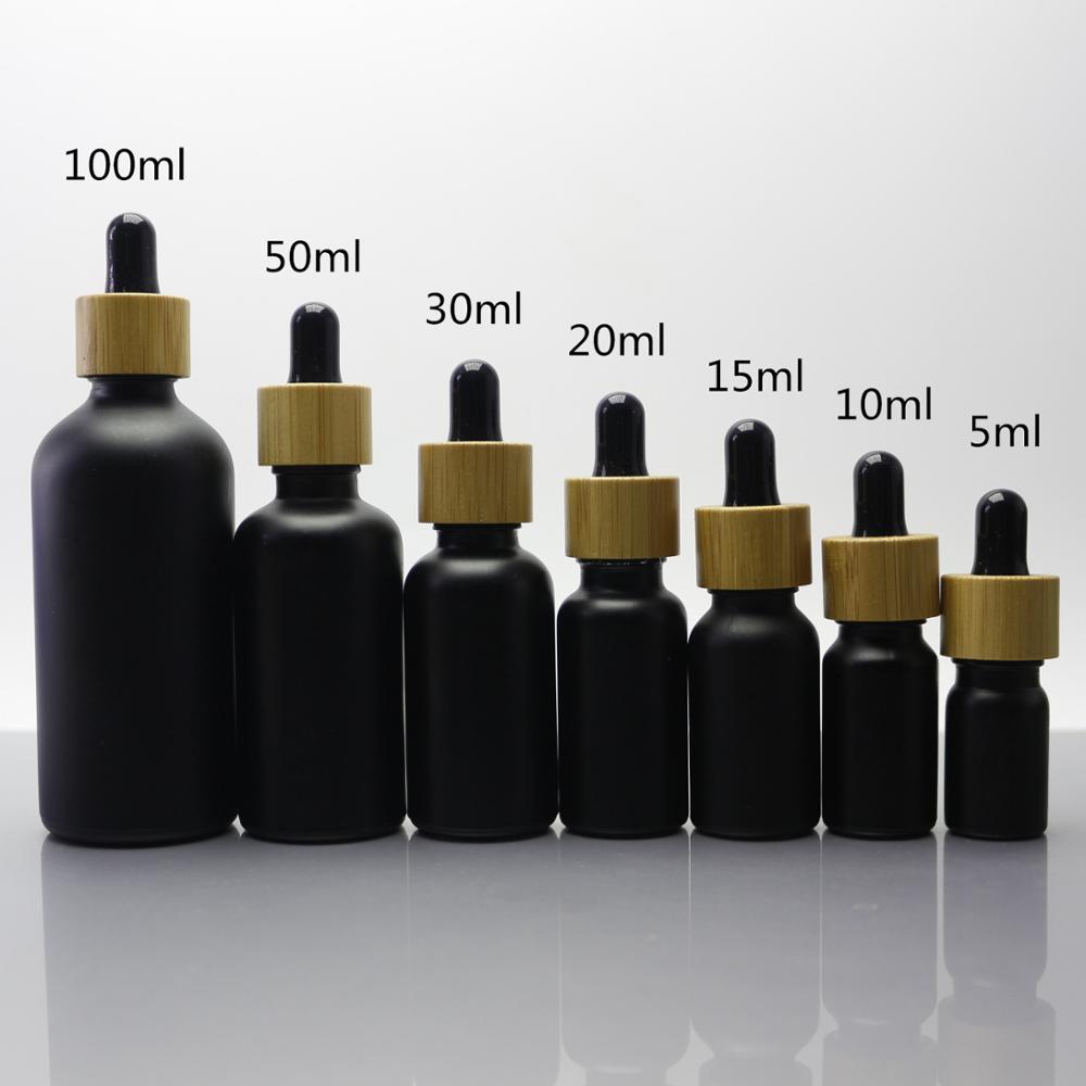 5ml 10ml 15ml 20ml 30ml 50ml 100ml amber perfume essential oil glass dropper bottle with dropper bamboo lid RB-192T