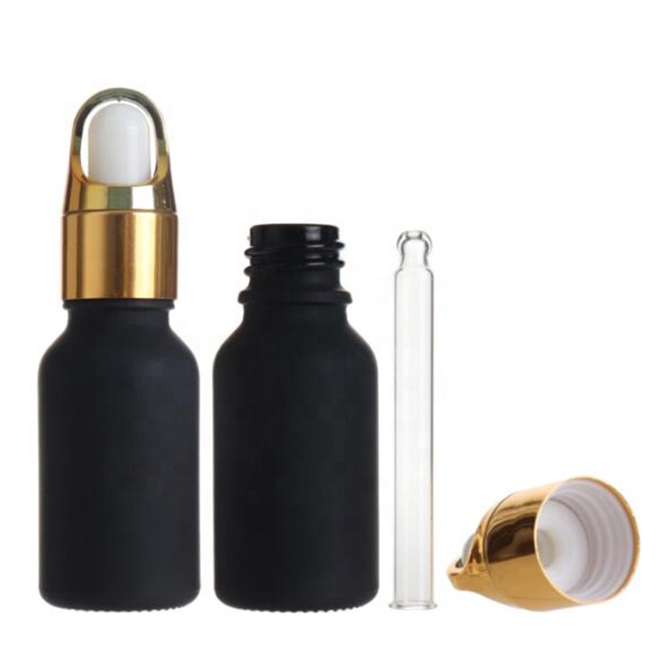5ml,10ml,15ml,20ml,30ml,50ml,100ml black essential oil bottle dropper glass bottle