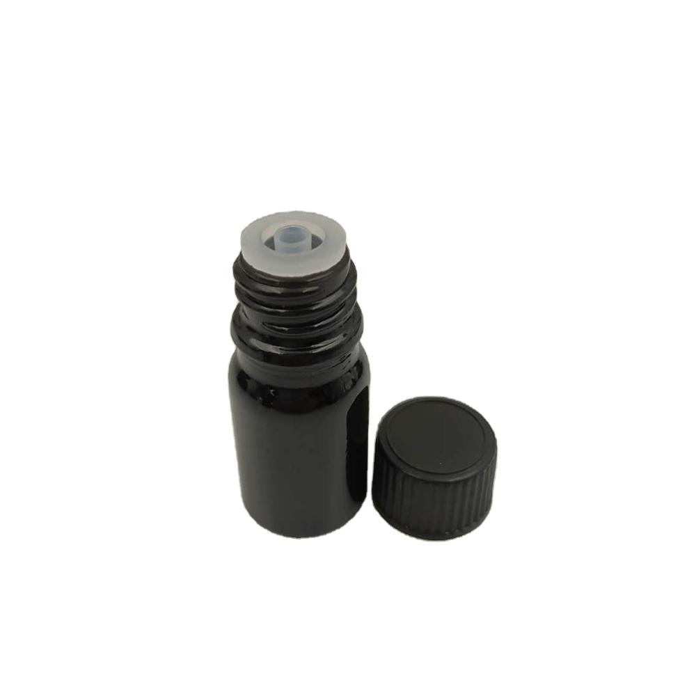 5ml 10ml 15ml 20ml 30ml 50ml 100ml black essential oil bottle with childproof cap
