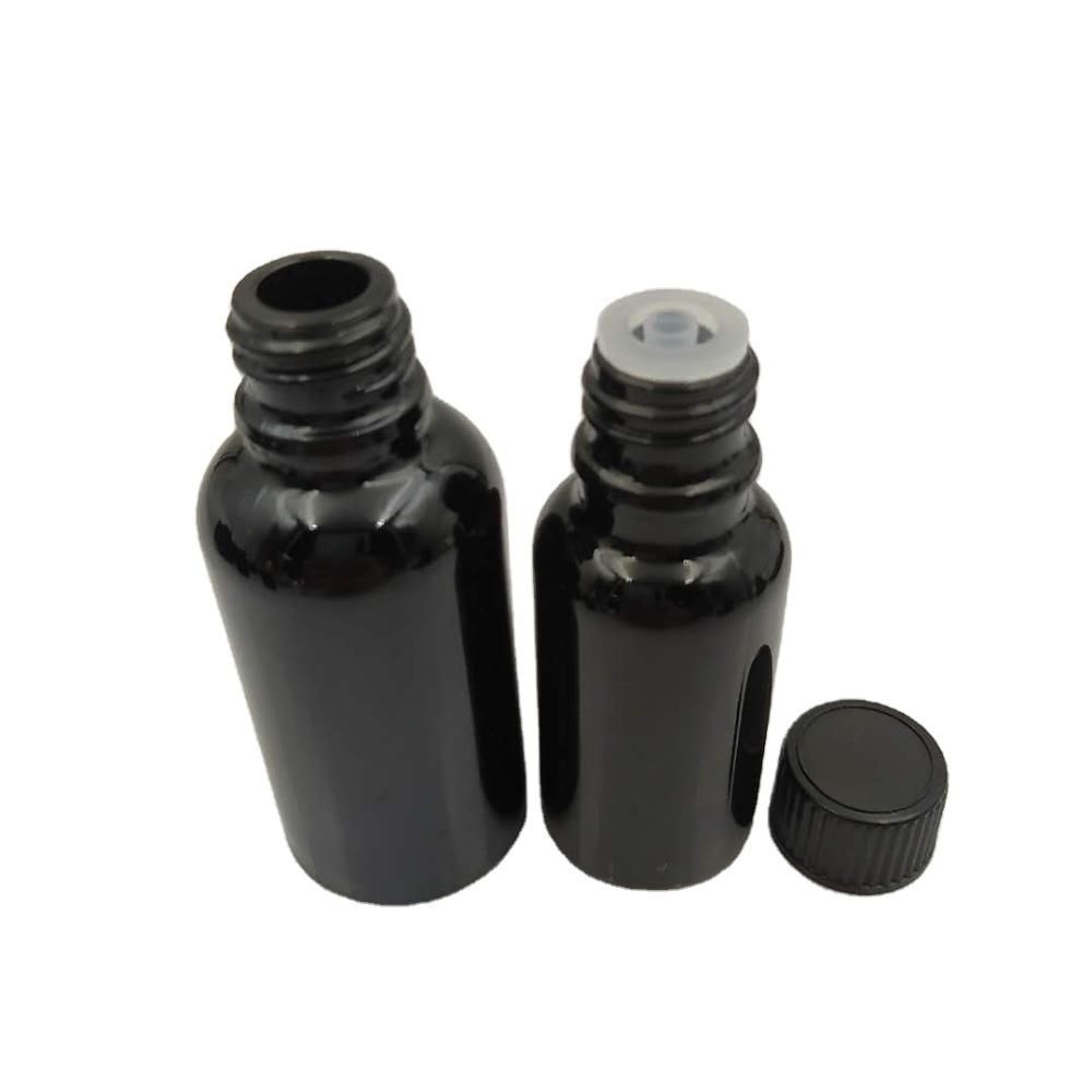 5ml 10ml 15ml 20ml 30ml 50ml 100ml black essential oil bottle with childproof cap