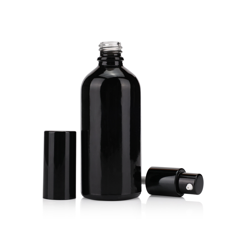 5ml 10ml 15ml 20ml 30ml 50ml 100ml black glass cosmetic bottle glass