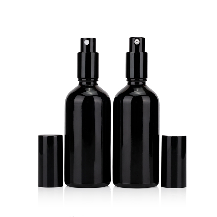 5ml 10ml 15ml 20ml 30ml 50ml 100ml black glass cosmetic bottle glass