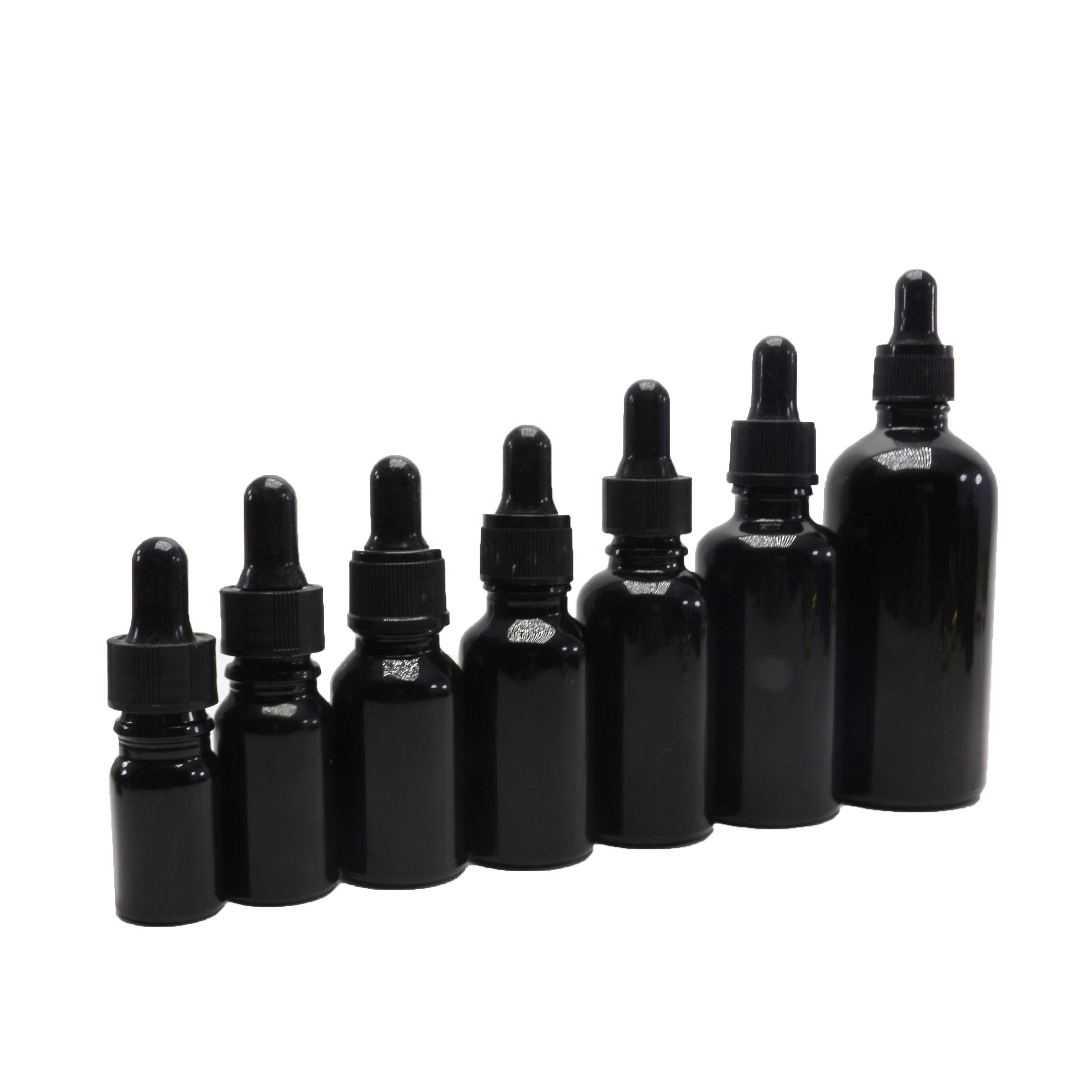 5ml 10ml 15ml 20ml 30ml 50ml 100ml black glass dropper bottle for essential oil bottle GB-236N