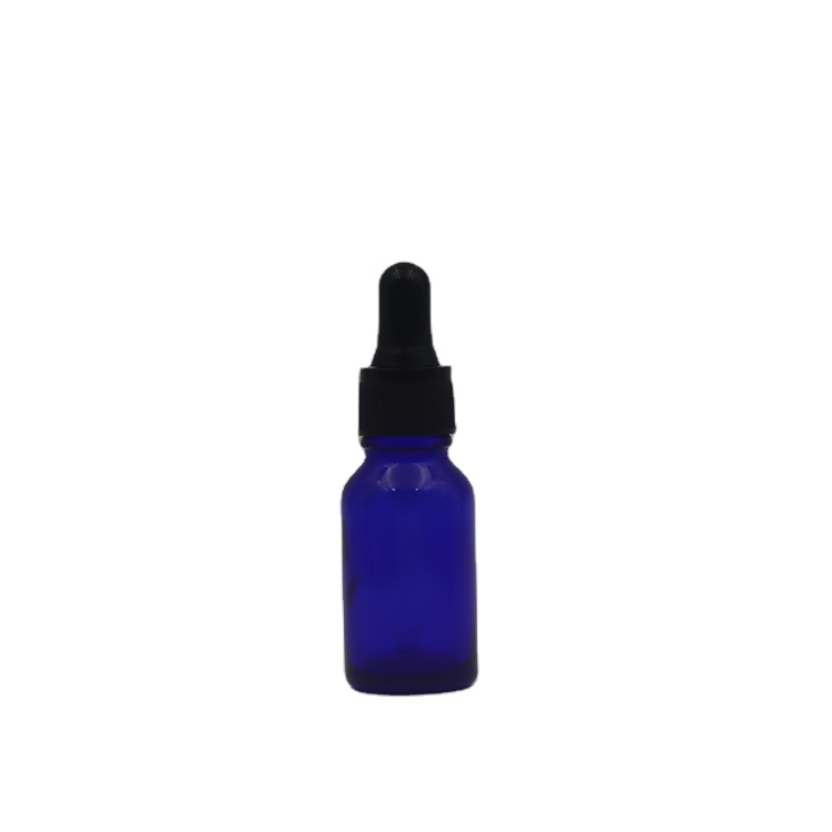 5ml 10ml 15ml 20ml 30ml 50ml 100ml blue glass essential oil dropper bottle