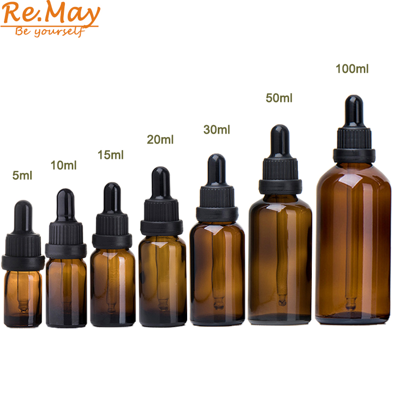5ml 10ml 15ml 20ml 30ml 50ml 100ml cbd oil dropper bottle glass hemp oil bottle with different OEM crafts