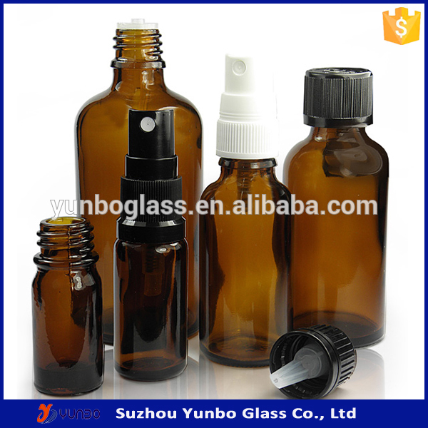 5ml 10ml 15ml 20ml 30ml 50ml 100ml child proof dropper plastic aluminium cap amber essential oil glass bottle