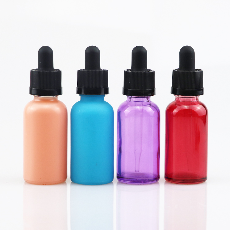 5ml 10ml 15ml 20ml 30ml 50ml 100ml clear blue green amber frosted glass dropper bottle for e liquid essential oil