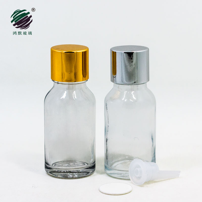 5ml 10ml 15ml 20ml 30ml 50ml 100ml clear glass essential oil bottles with euro dropper cap orifice reducers for e liquid serum